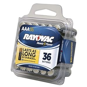 Rayovac 82436PPK Alkaline AAA Batteries, 36/Pack