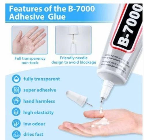 Image of Multi Function Clear Glue Fabric Adhesive for Cloth Stone Metal Platic Clay Bead Jewelry Making, Strength Clear Gum with Precision Applicator.