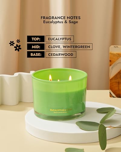 96NORTH-Luxury-Palo-Santo-and-Eucalyptus-Candles-3-Wick-Jar-Candles-Relaxing-Aromatherapy-Aesthetic-Candle 96NORTH Luxury Palo Santo and Eucalyptus Candles 3 Wick Jar Candles Relaxing Aromatherapy Aesthetic Candle