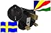 Produktbild Urlaubs Reiseadapter Seychellen für Geräte aus Schweden Kindersicherung und Schutzkontakt 250 Volt