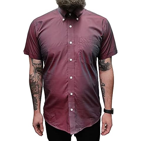 Relco Men's Burgundy Short Sleeve Shirt Cover