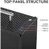 Mini ITX PC Case, Small Form Factor Computer Case, Support SFX/SFX-L PSU, HDD/SSD Drive Bays & 2 Fans Position Compatible, Portable ITX Gaming Case with Removable Handle - Black