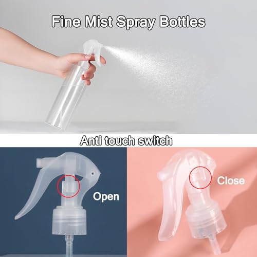 3 Pack Plastic Water Spray Bottle for Hair, 10 oz/300ml Plastic Empty Mister Spray Bottles for Cleaning, Cooking, Plant, Pet2