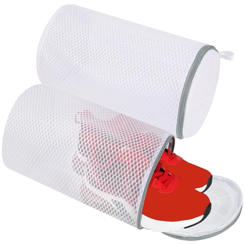 Image of InfinitiONE 2-Pack Mesh Shoe Washing Bag for Laundry Machine, Large Sneaker Protector, Durable and Reusable