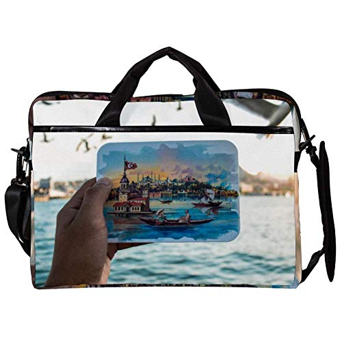 Funda bandolera de portátil para la universidad y trayectos urbanos de 14 a 15 pulgadas