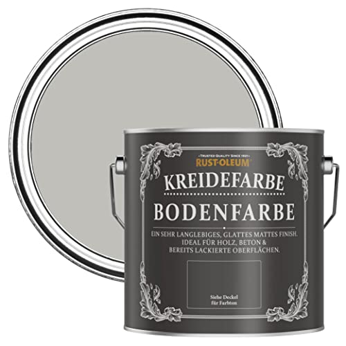 Rust-Oleum kratzfeste Kreidefarbe Bodenfarbe in mattem Finish -Kiesel 2.5L