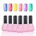 MelodySusie Durable Gel Nail Polish - Sweet Reverie 1 Step Nail Gel Kit, Six Colors, Long Lasting, No Base and Top Coat Needed, Quick Curing with LED or UV Nail Dryer, Easy Soak Off