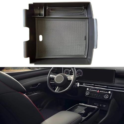 Organiseur de console centrale noir pour Tucson 2025-2026 accessoire intérieur haut de gamme