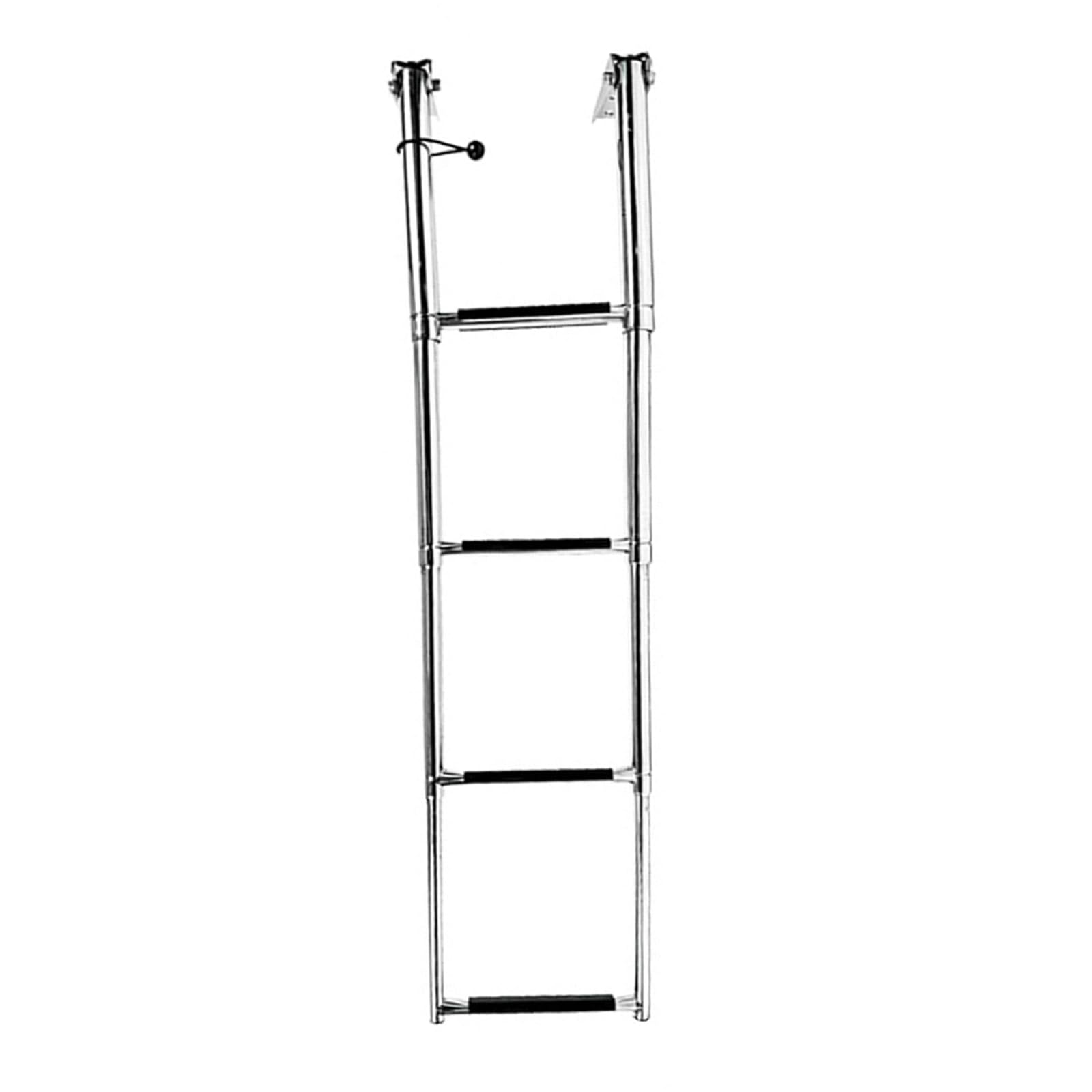 Anti Slip Boarding Ladder Telescopic Construction 4 Sections Stainless Steel Materials Quick Assembly Fishing and Diving Yacht