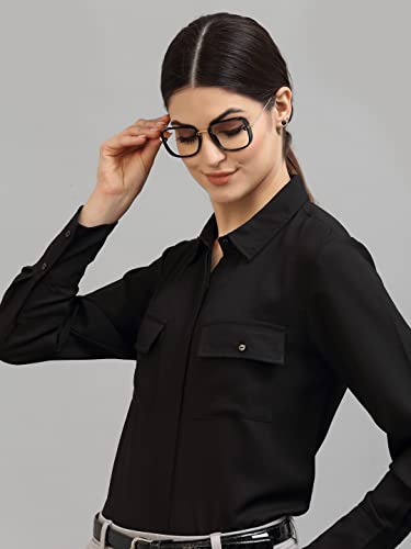 Image of Style Quotient Women Black Formal Shirt