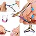 Cuticle Nipper, Curved Cuticle Scissors, Cuticle Remover Trimmer Pusher Nippers, Precision Manicure Scissor Nail Cuticle Trimmer, Professional Stainless Steel Nail Scissors for Cuticle Care - 4Pack