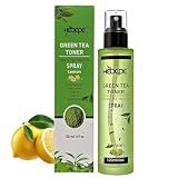 Hebepe Green Tea Matcha Facial Toner Mist with Lemon, Refreshing, Moisturizing, and Soothing Face Toner, with Jojoba Oil, Castor Oil, Snail Filtrate,120ml