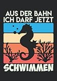 Notizbuch A5 dotted, gepunktet, punktiert mit Softcover Design: Aus der Bahn ich darf jetzt schwimmen Seepferdchen Abzeichen: 120 dotted (Punktgitter) DIN A5 Seiten