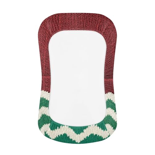 Image of ZOUTAIRONG Christmas Bassinet Sheet Cute Santa Claus Stretchy Bassinet Sheets Bassinet Crib Sheets Set Fitted for Baby Boy and Girl Comfort Fitted for Oval