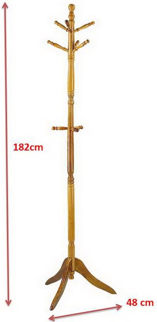 ASPECT CLEO WOODEN COAT TREE WITH 9 HOOKS, oak, 48 dia x 182(H) cm