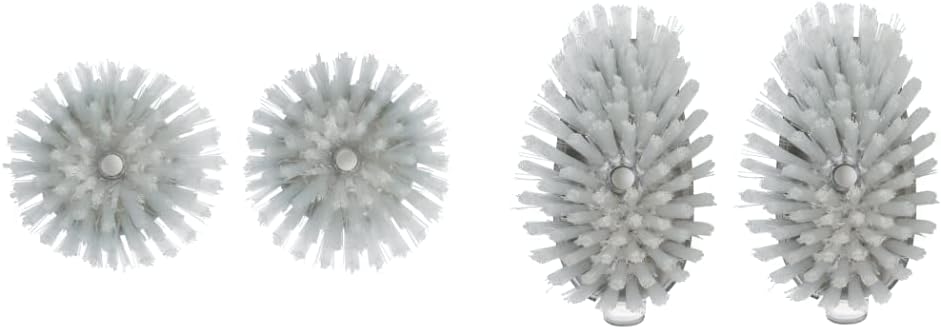 OXO Steel Soap Dispensing Dish Brush Refills 2 Count (Pack of 1) & Steel Soap Dispensing Palm Brush Refills,2 Count (Pack of 1)