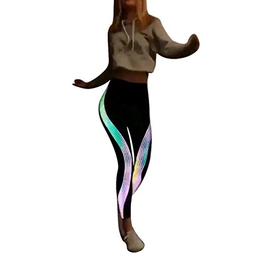 SEASUM Women 3D Printed Leggings Sports Gym Yoga Workout High Waist Running Pants Causual Fitness Tights Dry Fit XL