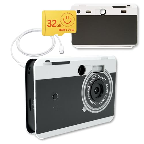 CAPPY CAMERA 20MP Retro Digital Camera – Screen-Free Point-and-Shoot, Distraction-Free