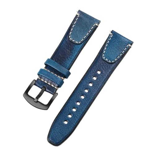 [LYBELIRH] Be[WvXgbv 18mm 20mm 22mm voh jo[Txg XeXX`[obN uXbg vANZT[(Blue Black,20mm)