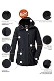 killtec Damen Outdoorparka/Funktionsparka mit Kapuze KOW 19 WMN PRK, schwarz blau, 52, 43307-000