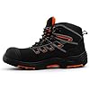 Black Hammer Safety Boots for Men - Steel Toe Cap Work Boots - Durable Mens Work Safety Shoes - Comfortable and Protective Footwear 7710 (9 UK) #5