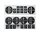 2 Packs AC Dash Button Repair Kit -Compatible with Chevy, Best for Fixing Ruined Faded A/C Control Buttons - Decal Replacement Fits Suitable to for 07-14 GM Vehicles - Car SUV Van Truck Accessories