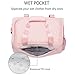 Gym Bag for Men Women, Sports Duffle Bags with Wet Pocket & Shoes Compartment, Water Resistant Overnight Weekender Duffel Bag - Pink