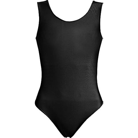 Hi-Co Girls Kids School Sport Dance Gymnastics Ballet Sleeveless Leotard Black 9-10 Years Cover
