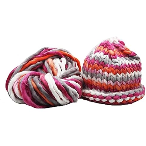 HXSCOO DIY Arm Knitting Cotton Throw Yarn Super Chunky Knit Yarn Big Ball Yarn Jumbo Yarn DIY Bulky Roving Yarn Cover
