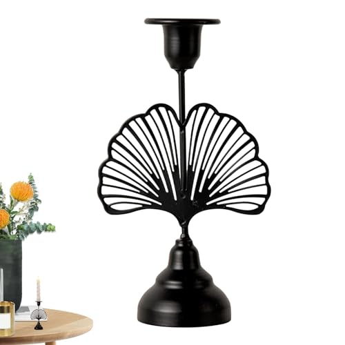 Candelabro para mesa, candelabro cónico de hierro - Soporte de candelabro de hierro para centros de mesa | Candelabro pilar de boda hecho a mano para vela gruesa, cumpleaños, Acción de Gracias