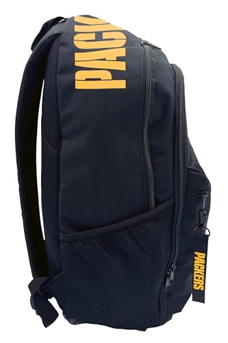 Image of NFL Green Bay Packers Backpack - Triple Stripe Wordmark Design with Keychain