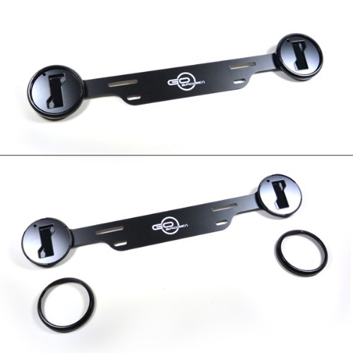 Gobadges Ms012 Aluminium Badgebar - Black With 2 Black Grill Badge Holder/Easy-To-Install/Weather-Proof And Car-Wash Safe #TOP1