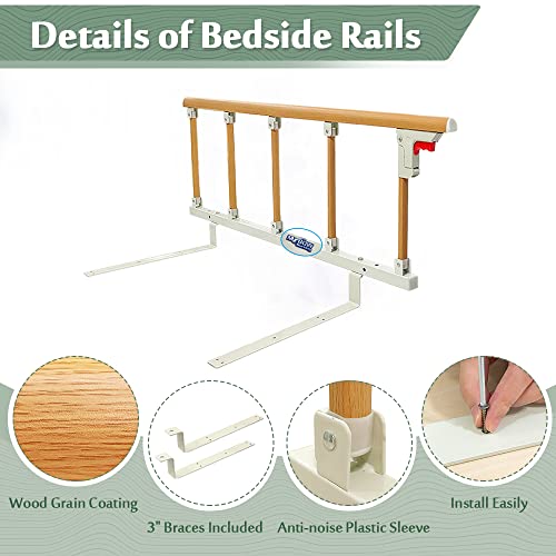 Mybow Bed Rail Assist Side Rails for Elderly Adults Swing Down Safety Half Bed Railing Fall Prevention Hospital Handrail Bed Cane for Elderly Medical Bed Assist Rails (47x18,2PCS) 6 Mybow Bed Rail Assist Side Rails for Elderly Adults Swing Down Safety Half Bed Railing Fall Prevention Hospital Handrail Bed Cane for Elderly Medical Bed Assist Rails (47x18,2PCS) - Image 7