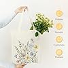 Avezano Tote Bag for Women Girls Colorful Floral Canvas Tote Bag Reusable Aesthetic Canvas Tote Bags for Shopping Work Travel #1