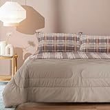 Bassetti Biancocasa Parure de lit en flanelle pour lit double Art. Mirror Orange + tablette parfum linge pour armoires