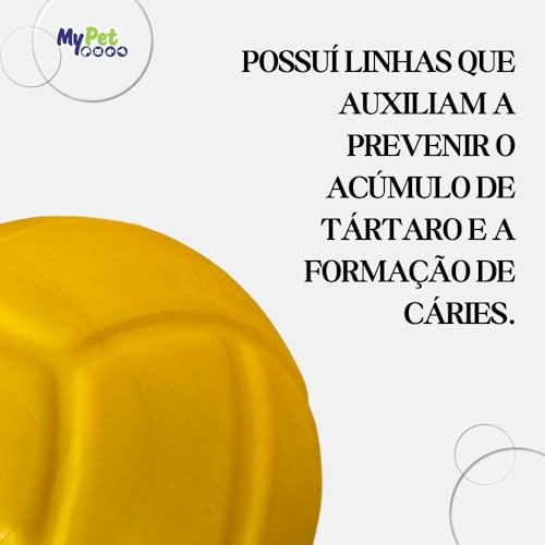 MY PET BRASIL Brinquedo Para Cachorros Interativo E Funcional Bolinha Lisa Alivia A Gengiva E O Estr