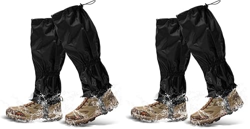 TRIXES 1 Paire de guêtres de randonnée imperméables en Plein air - Accessoires de randonnée - pour Homme et Femme (Lot de 2)