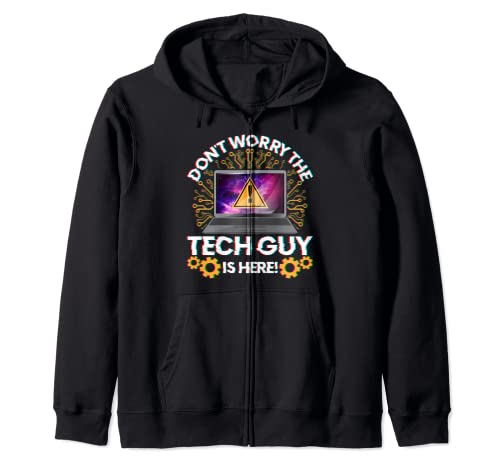 Don't Worry The Tech Guy Is Here! Blurry IT Support Pun Sudadera con Capucha