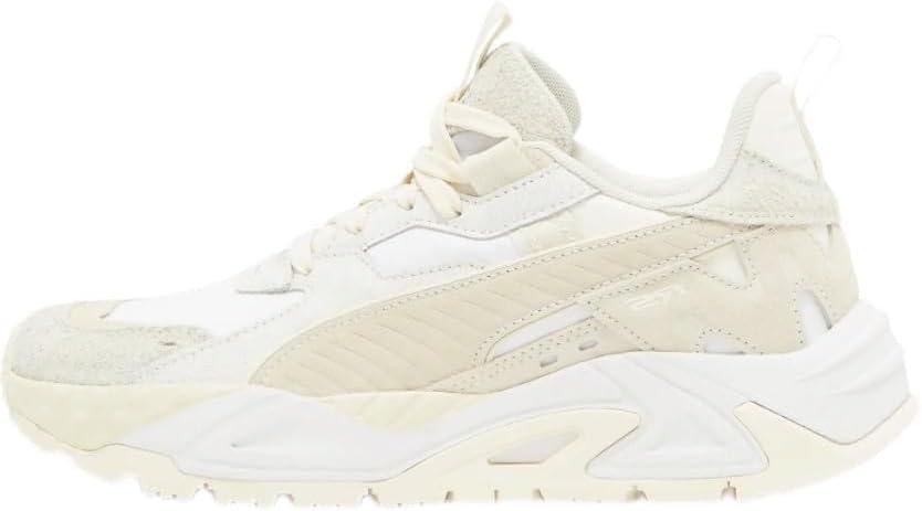 PUMA Women's RS-Trck Trifted Sneaker (White-Frosted Ivory-Pristine) (us_Footwear_Size_System, Adult, Women, Numeric, Medium, Numeric_5_Point_5)