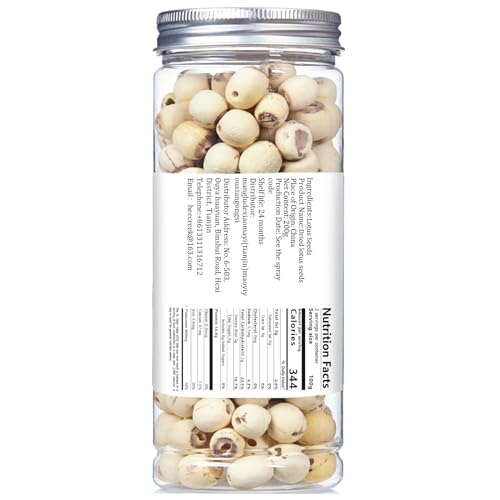 Lotus Seeds Dried Lotus Seed White Lotus Seeds Lian zi Natural Herbal Tea Cooking Porridge and Soup Raw Material 莲子 白莲子 煲汤煮粥 14.1oz/400g - Thumbnail 2