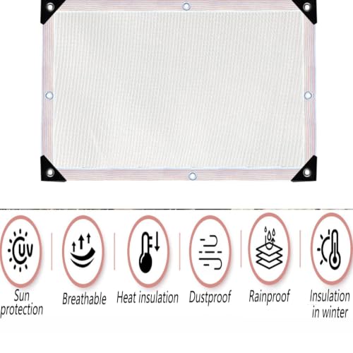 Red de proteccion solar blanca lavable y resistente a desgarros para jardin 5
