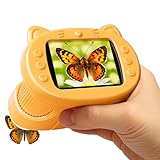 Handheld Digital Mini Microscope for Kids: 1000X 4K Portable Pocket 2.4' Screen Microscopes Toys STEM Electronic Learning Educational Science Kit 8-12 Birthday Gift 4 5 6 7 Year Old Boy Girl (Yellow)