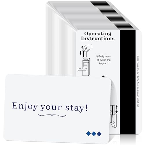 Saysurey 500 Pack Hotel & Motel Key Cards Magnetic Stripe Door Card Blank Lock Systems Magnetic Stripe Key Cards