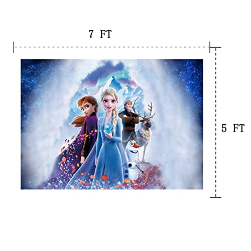 Zlhcgd 7X5Ft Frozen 2 Photography Vinyl Photo Background For Kids Birthday Party Backdrops Decoration #TOP2