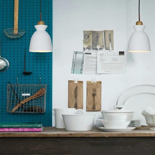 Lámpara colgante elegante vintage con arte de madera y base E27 2