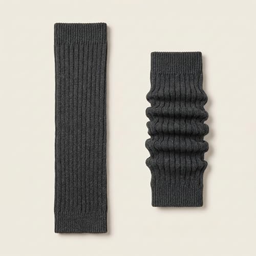Image of Women's Cable Knit Leg Warmers - Ribbed Knee High Boot Socks for Winter, Layering & Dance Warmups
