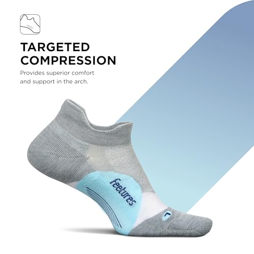 Image of Feetures Elite Light Cushion No Show Tab Sock Wave