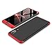 Produktbild XCYYOO für Huawei P20 Hülle Hardcase 3 in 1 Ultra Dünn 360 Full Body Schutz Schutzhülle Anti-Kratzer Elegant Matte Stoßfest Hart PC Skin Rückdeckel Glatte Rückseite Handyhülle-Rot schwarz