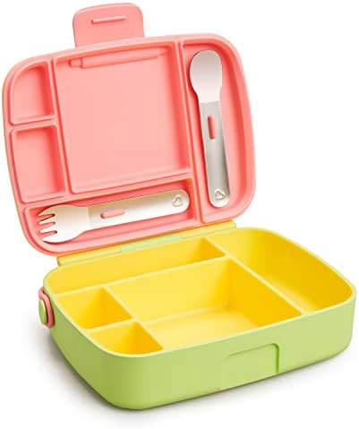 Munchkin® Lunch™ Bento Box for Kids, Includes Utensils, Yellow