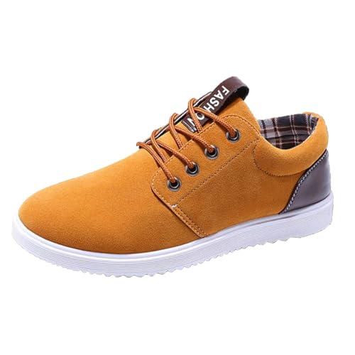 Zapatillas de lona para hombre con cordones, pies anchos, zapatos planos, punta redonda, zapatos de senderismo, transpirables, antideslizantes, cómodos, informales, suela suave, zapatos deportivos